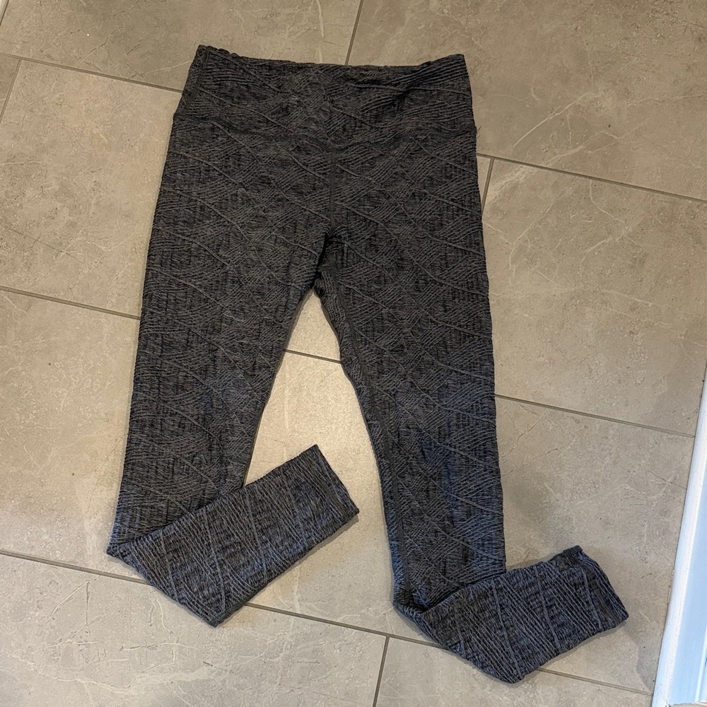 Pure Barre Gray Textured Leggings - Medium